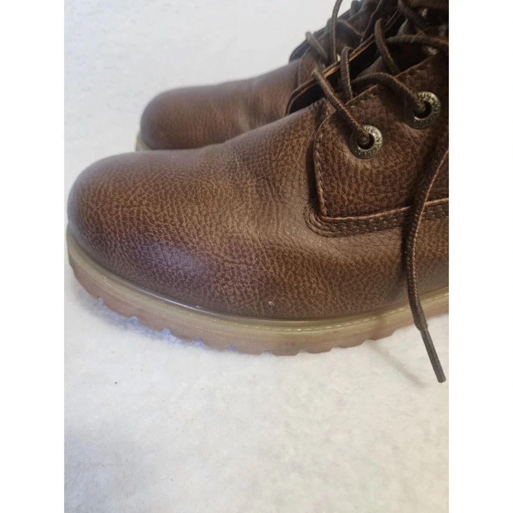 Lugz Convoy Men Water Resistant Brown Work Ankle Boots MCONWRGV-2535 Size 12